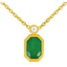 Collier Or et Pierres Emeraude & Diamant