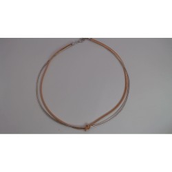 Collier Argent & argent plaqué or rose