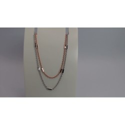 Collier Argent Bicolore