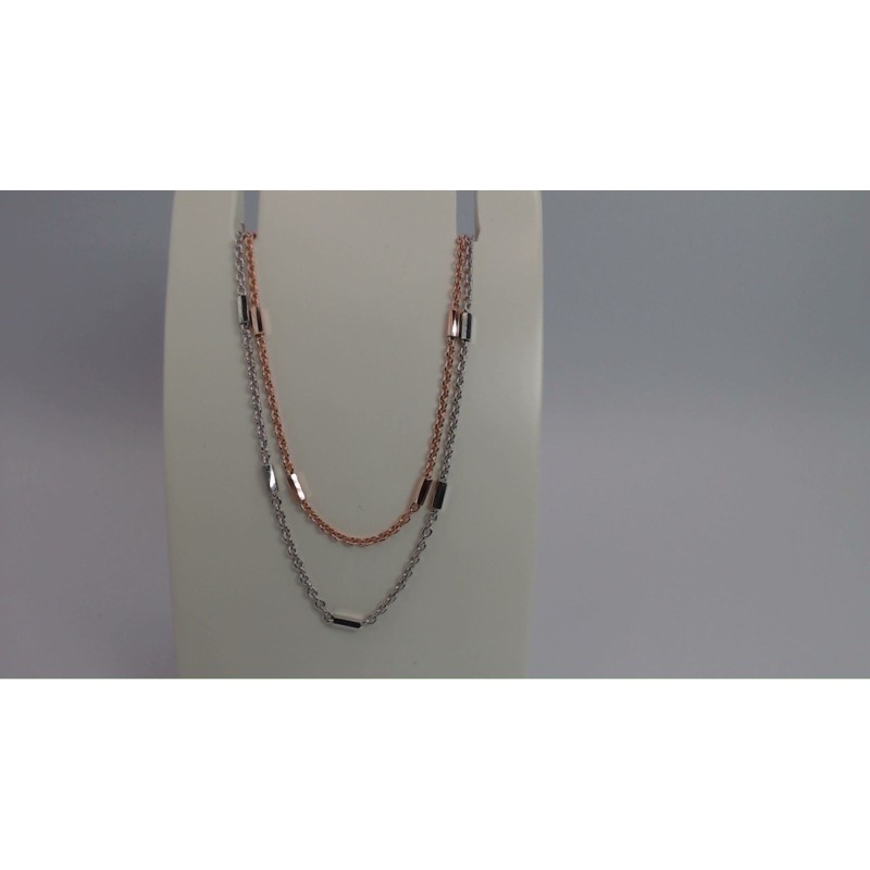 Collier Argent Bicolore