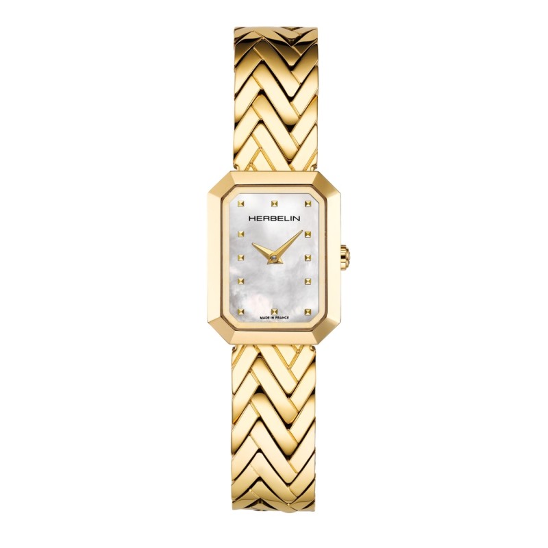 Montre Dame tour de bras plaqué & cadran Nacre