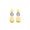 Boucles Or Pendantes et Pierres Diamants