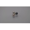 Bague argent & Perle de culture Eau douce & Perle de Tahiti - rondes 9/10 mm