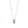 Collier Argent & Oxydes bleues et blancs