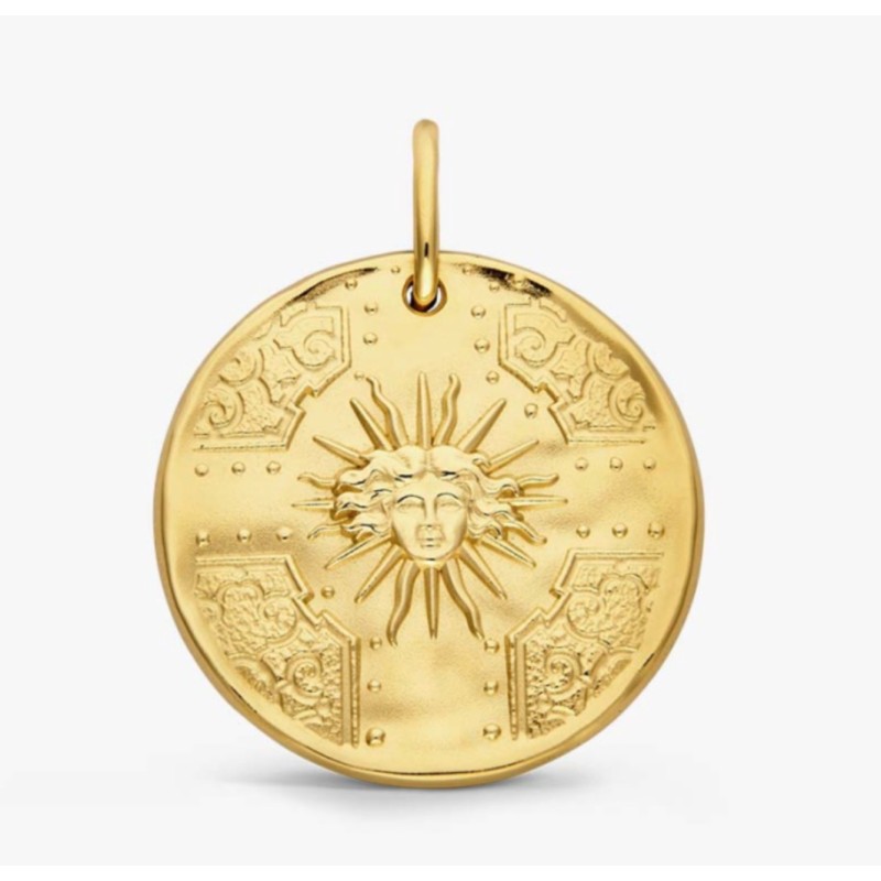 Pendentif Argent Vermeil - Le Roi Soleil 25 MM