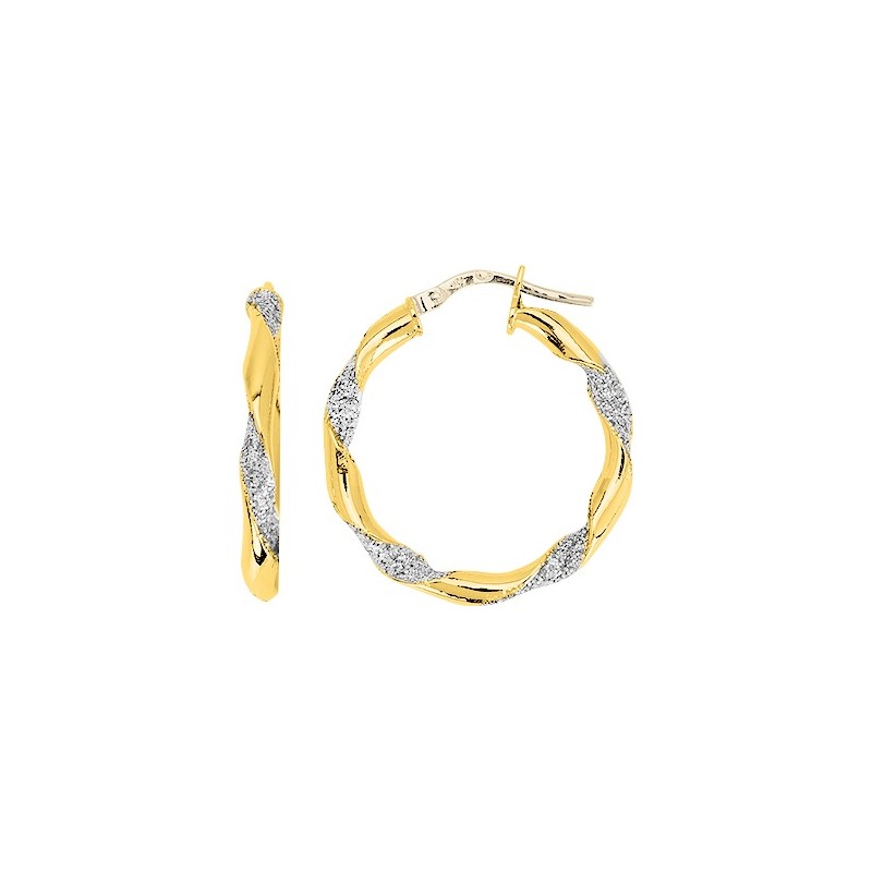 Créoles Or + Glitter - 20 mm