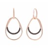 Boucles Plaquées Or rose sur argent & Polvere marron