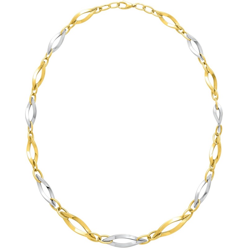 Collier Or jaune & or blanc