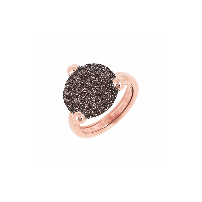 Bague plaquée or rose sur Argent Polvere bronze