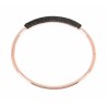 Bracelet Plaqué Or rose sur Argent Polvere noir