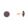 Boucles Plaquées Or rose sur Argent Polvere bronze