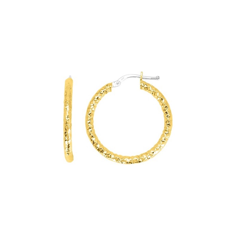 Créoles Or faceltées D 20mm