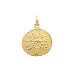 Médaille Or Galet Arbre de Vie 16MM