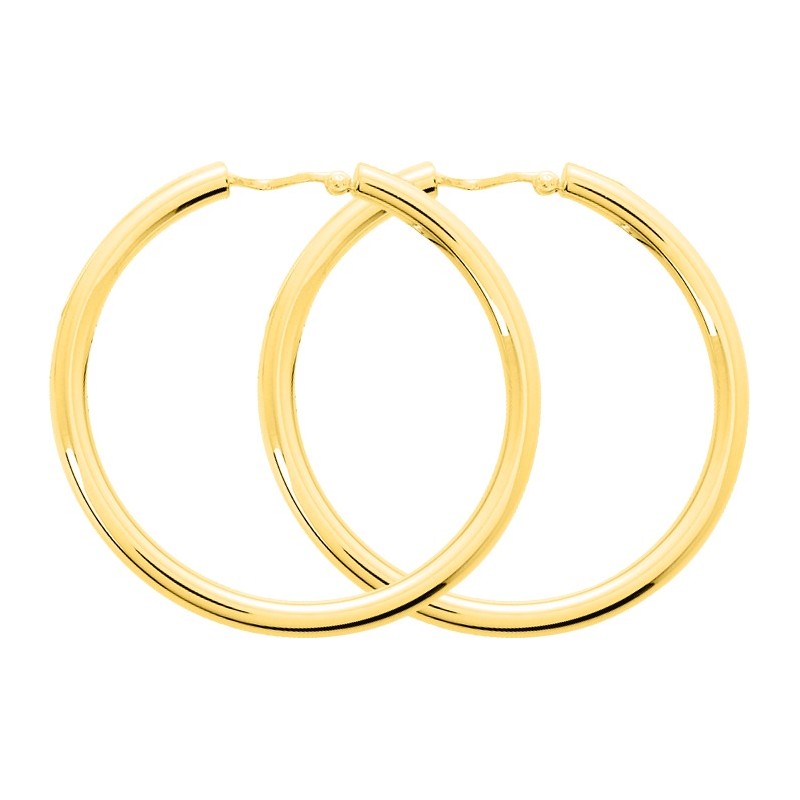 Créoles Or D 35mm système "V"