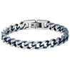 Bracelet Acier Bicolore PVD Bleu vintage DANDY 8mm 