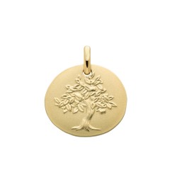 Médaille Or Galet Arbre de Vie 16mm