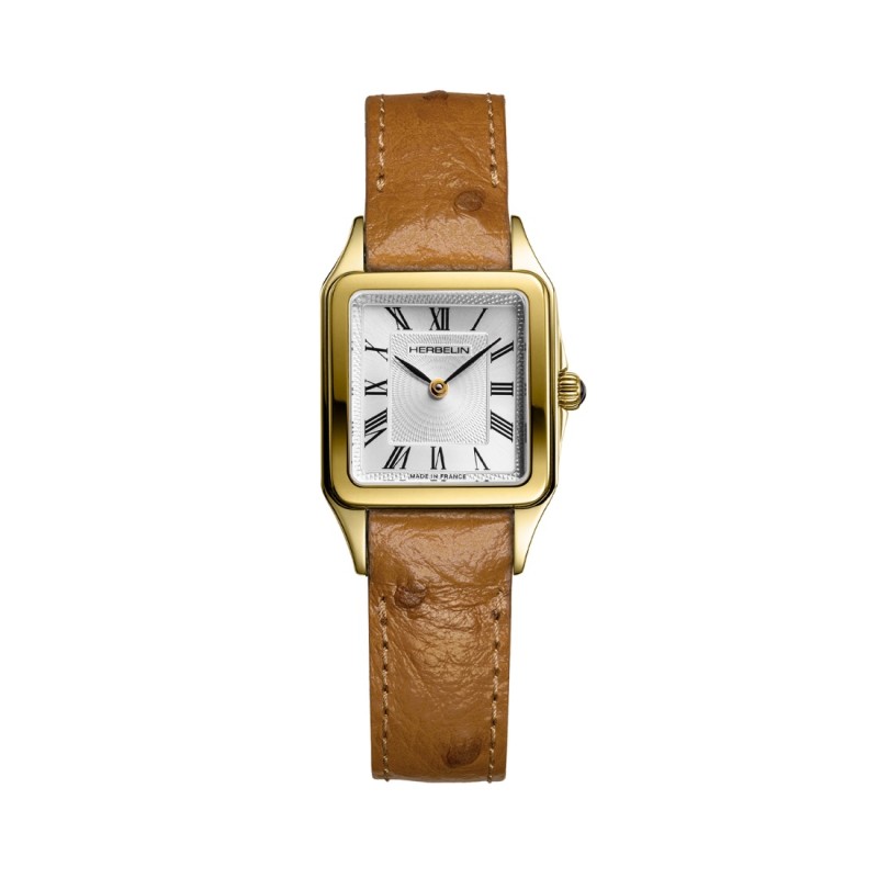 Montre Dame plaquée bracelet cuir LUNA