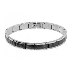 Bracelet Acier bicolore PVD Noir - LOFT 8 MM
