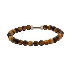 Bracelet Acier ZEN & Oeil de Tigre - 6 MM