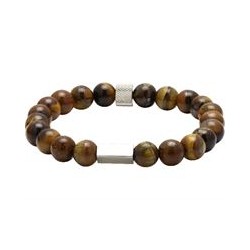 Bracelet Acier ZEN & Oeil de Tigre - 8 MM