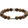 Bracelet Acier ZEN & Oeil de Tigre - 8 MM