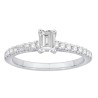 Bague Or et Diamant taille Emeraude de 0,40 ct certifié DSI1