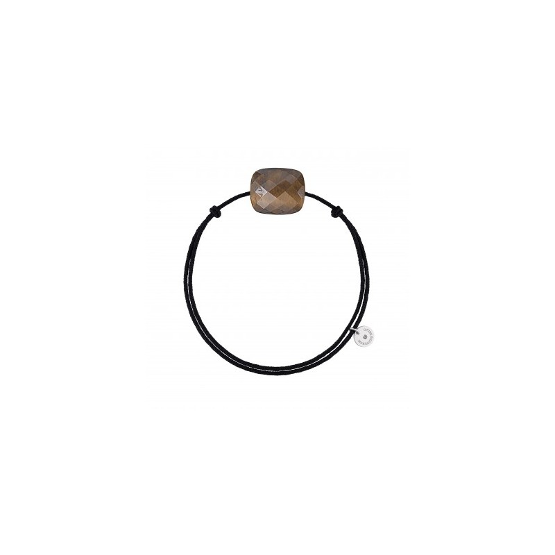 Bracelet Argent Oeil de tigre miel coussin