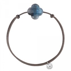 Bracelet Argent Labradorite Trefle