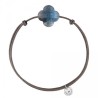 Bracelet Argent Labradorite Trefle