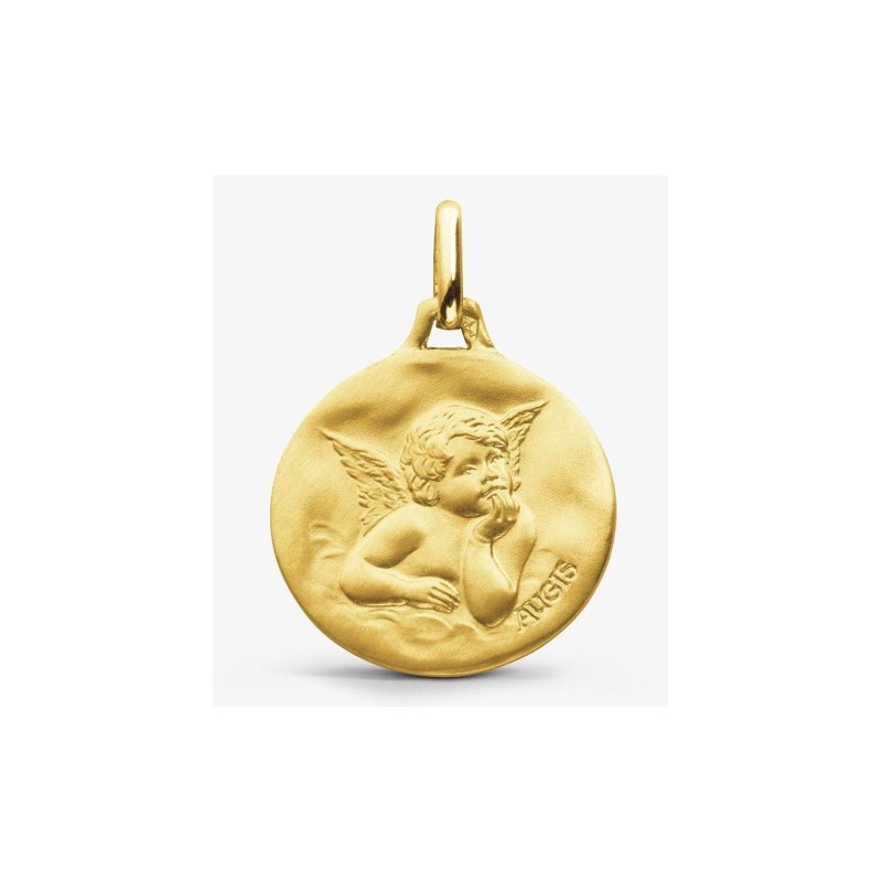 Médaille or Ange Raphaël 16 mm