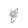 Bague Or et Diamant Princesse 0,30 ct- FSI1 certifié au centre