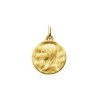 Médaille or Vierge mains jointes - 14 mm