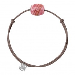 Bracelet Argent Rhodochrosite coussin