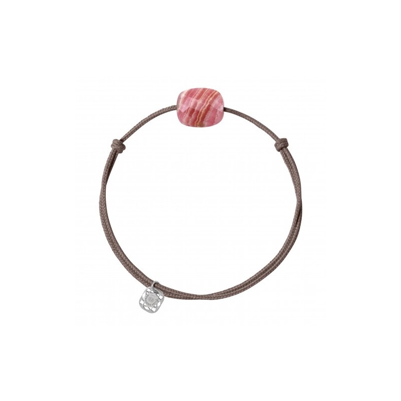 Bracelet Argent Rhodochrosite coussin