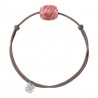 Bracelet Argent Rhodochrosite coussin