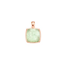 Pendentif Or et Pierres Cristal de roche sur Aventurine - Pantelleria