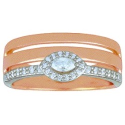 Bague Or et Diamant taille Marquise & Diamants ronds