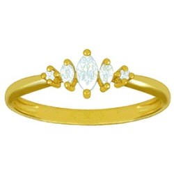 Bague Or et Diamant taille Marquise & taille Brillant