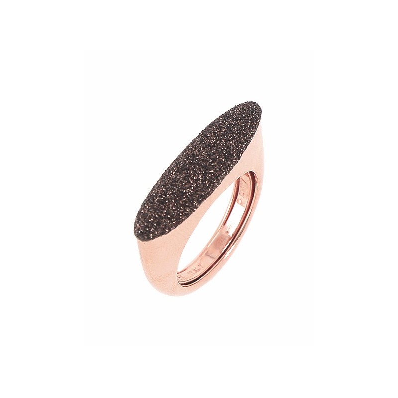 Bague plaquée or sur argent et Polvere bronze