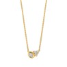 Collier Or et Pierres Diamant taille Poire 0,09 ct & 3 taille Brillant