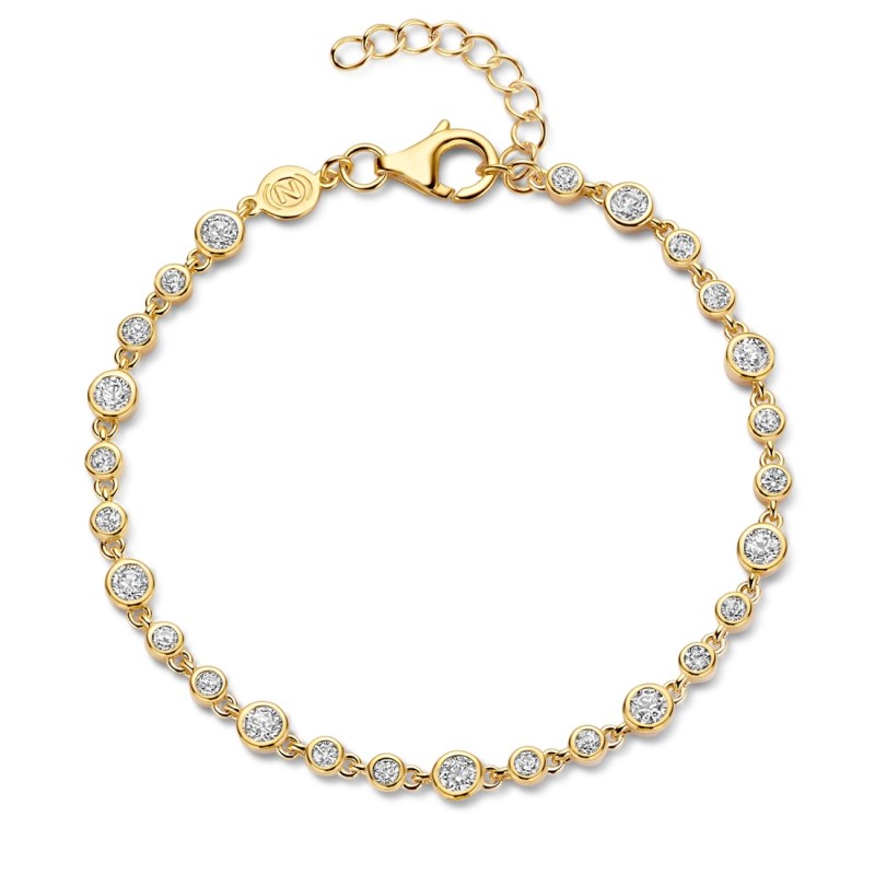 Bracelet Plaqué Or sur Argent & Oxydes