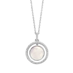 Collier Argent Oxydes & Nacre