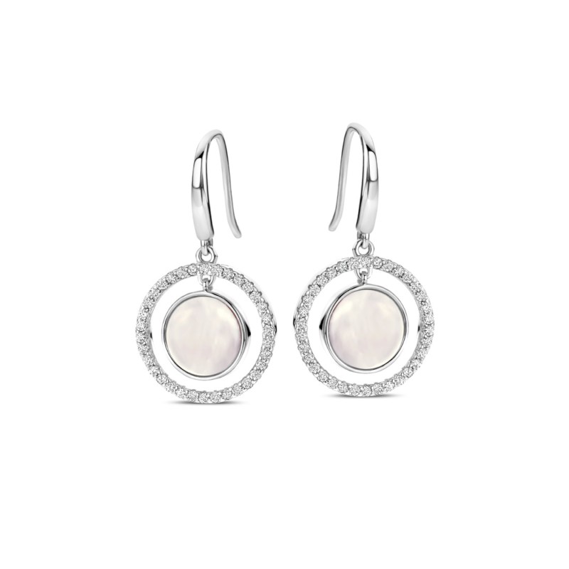 Boucles Argent Oxydes & Nacre