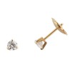 Boucles Or et Pierres Diamants 0,30 & 0,31 ct Certifiés - serti 3 griffes
