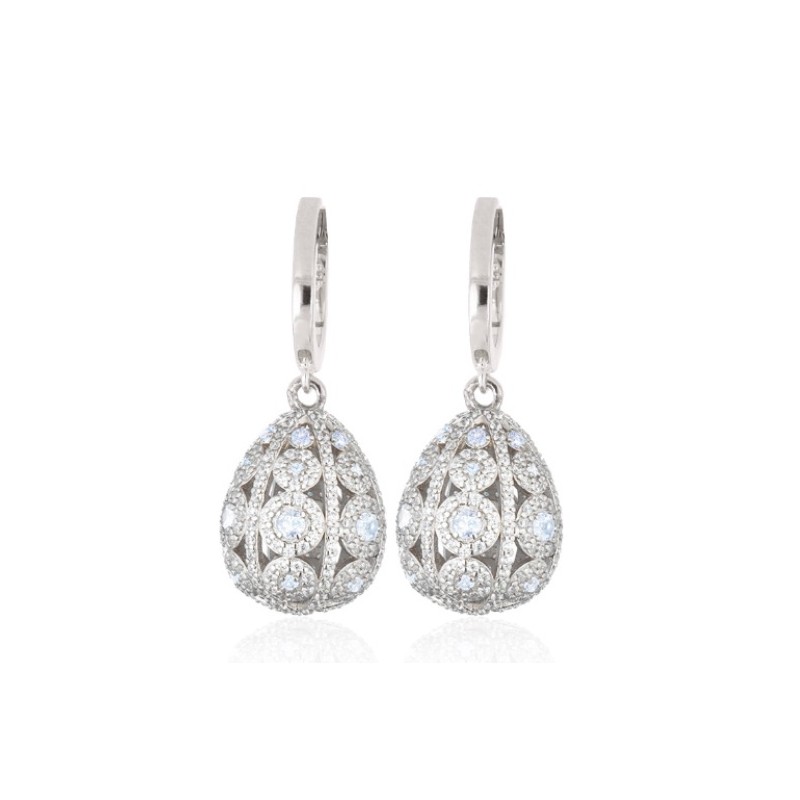 Boucles Argent & Oxydes - Alexandra