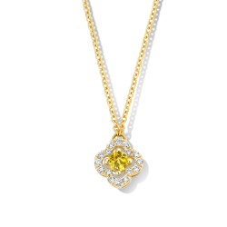 Collier Or et Pierres Saphir jaune & Diamants - SALINA