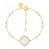Bracelet Or et Pierres Nacre (6,10 ct) & 6 Perles de culture