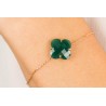 Bracelet Or et Pierres Agate verte (3,70ct)