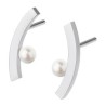 Boucles Acier Perle de culture 3mm