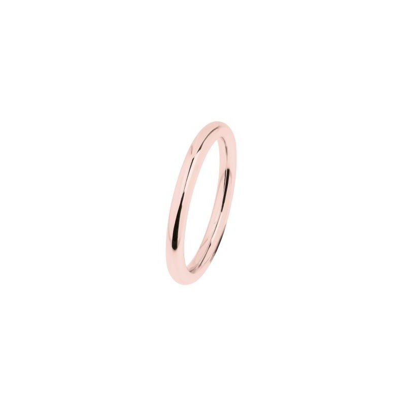 Bague Acier plaqué or rose
